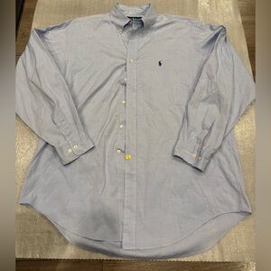 Ralph Lauren Light Blue Yarmouth Cotton Pinpoint Oxford Casual Button Down Shirt